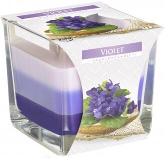 Bougie arc en ciel - violette