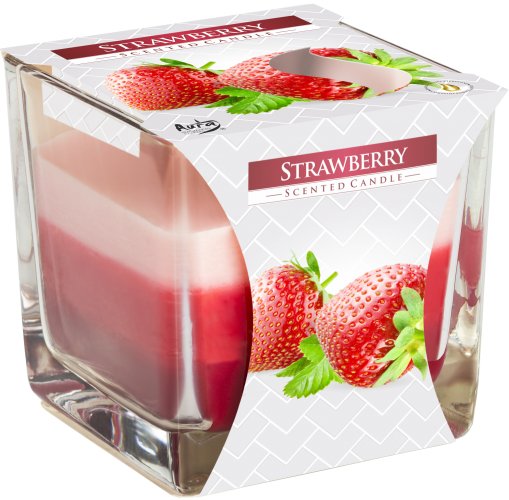 Bougie arc en ciel - fraise