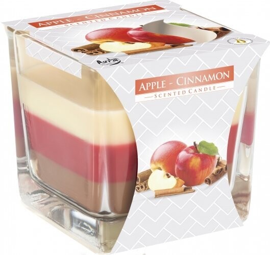 Bougie arc en ciel - pomme et cannelle