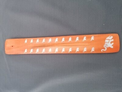 Porte encens en bois, orange - éléphant Porte encens en bois, orange - éléphant