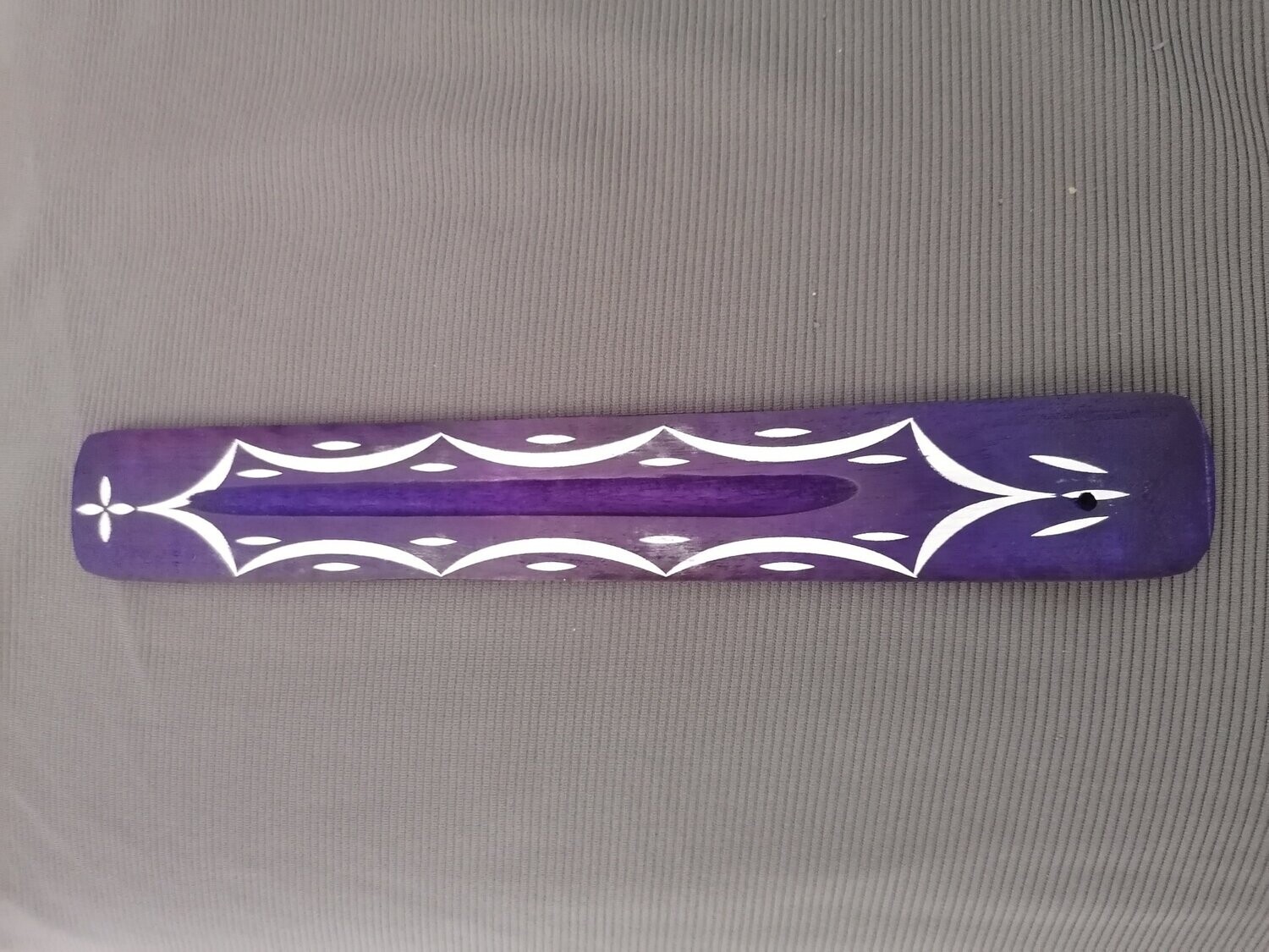 Porte encens en bois, violet