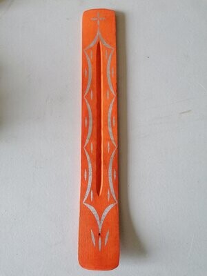 Porte encens en bois orange Porte encens en bois orange