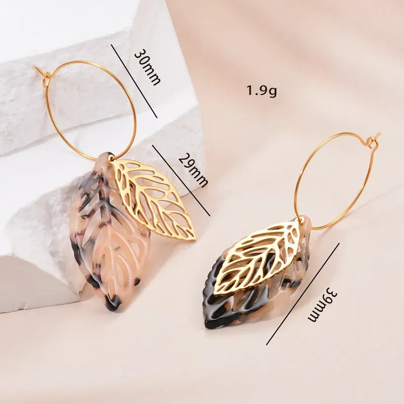 Boucles d'oreilles - feuilles