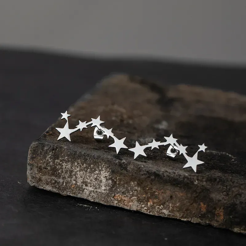 Boucles d'oreilles - grandes étoiles