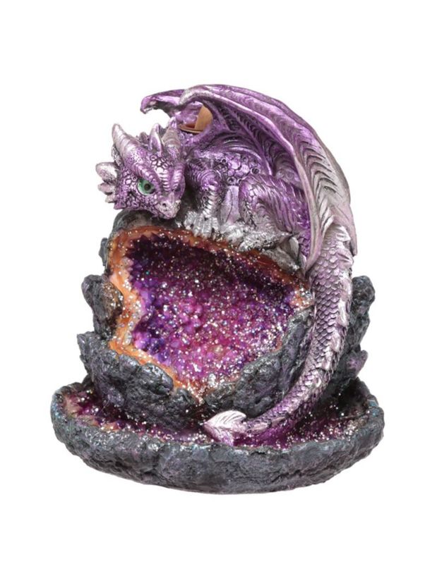 Fontaine à encens - dragon violet lumineux
