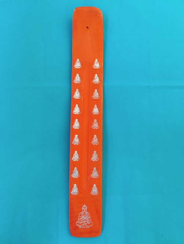 Porte encens - bouddha - orange
