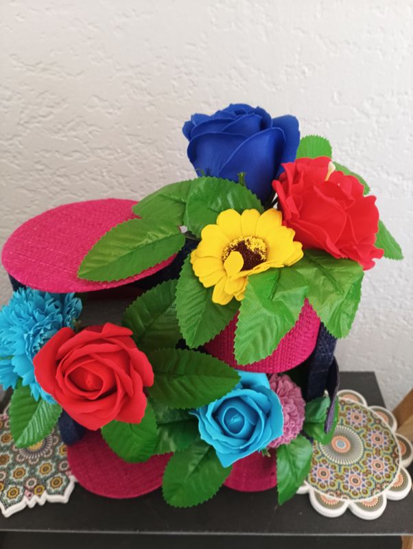Fleur à savon - grosse boîte à bijoux