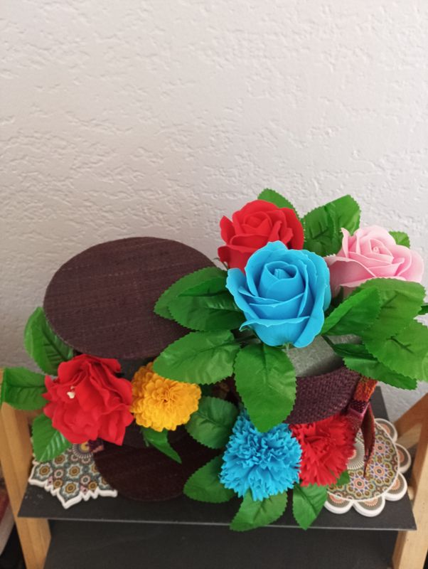 Fleur à savon - grosse boîte à bijoux