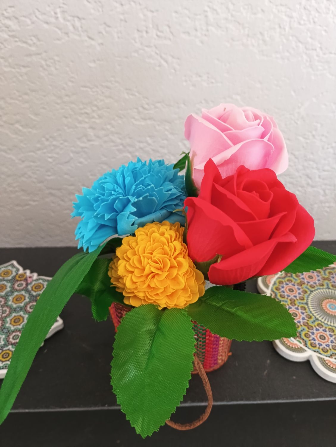 Fleur à savon - porte monnaie