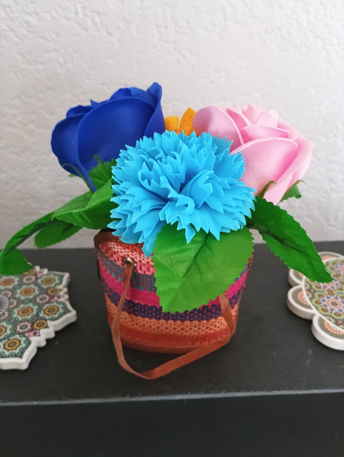 Fleur à savon - porte monnaie