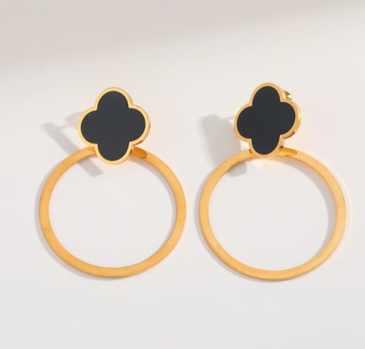 Boucles d'oreilles - trèfle