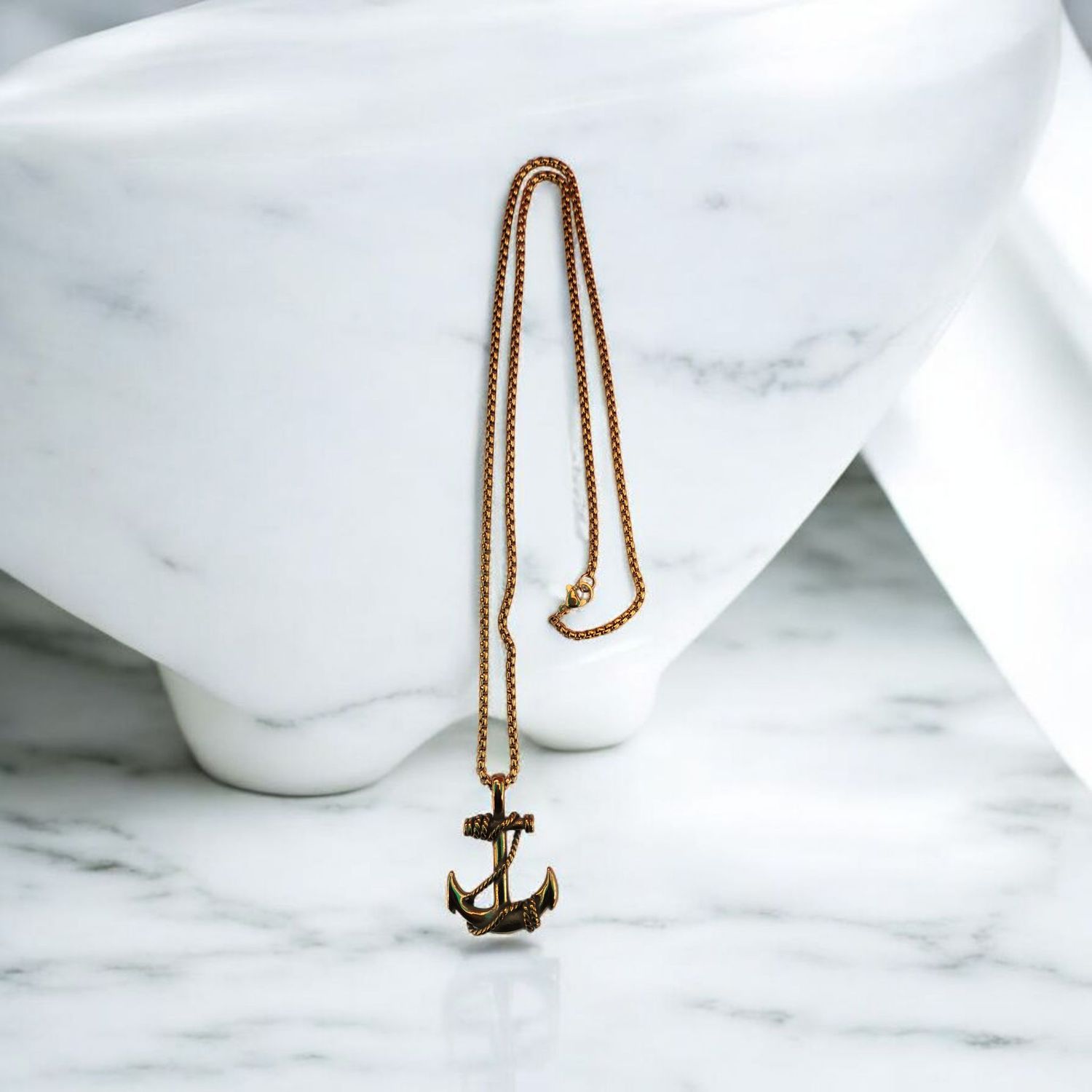 Chaîne et pendentif - ancre