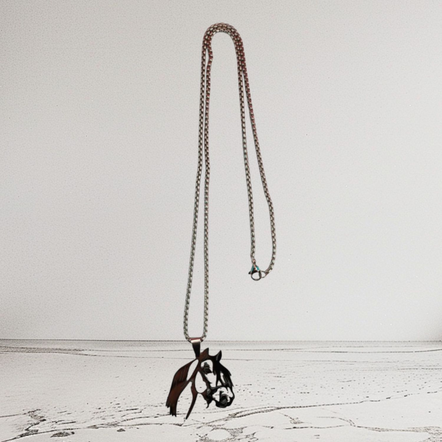 Chaîne avec pendentif - tête de cheval