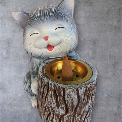 Porte encens - chat Porte encens - chat