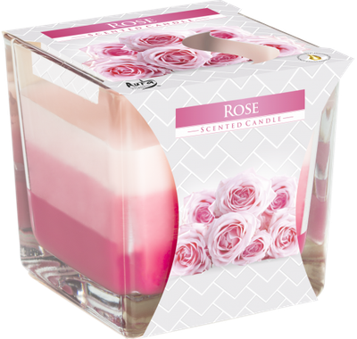 Bougie arc en ciel - rose