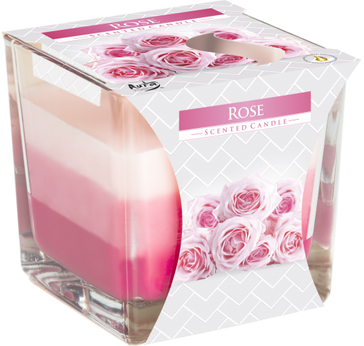 Bougie arc en ciel - rose