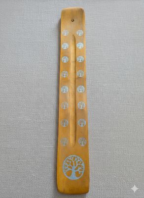 Porte encens - bois - arbre de vie orange Porte encens - bois - arbre de vie orange