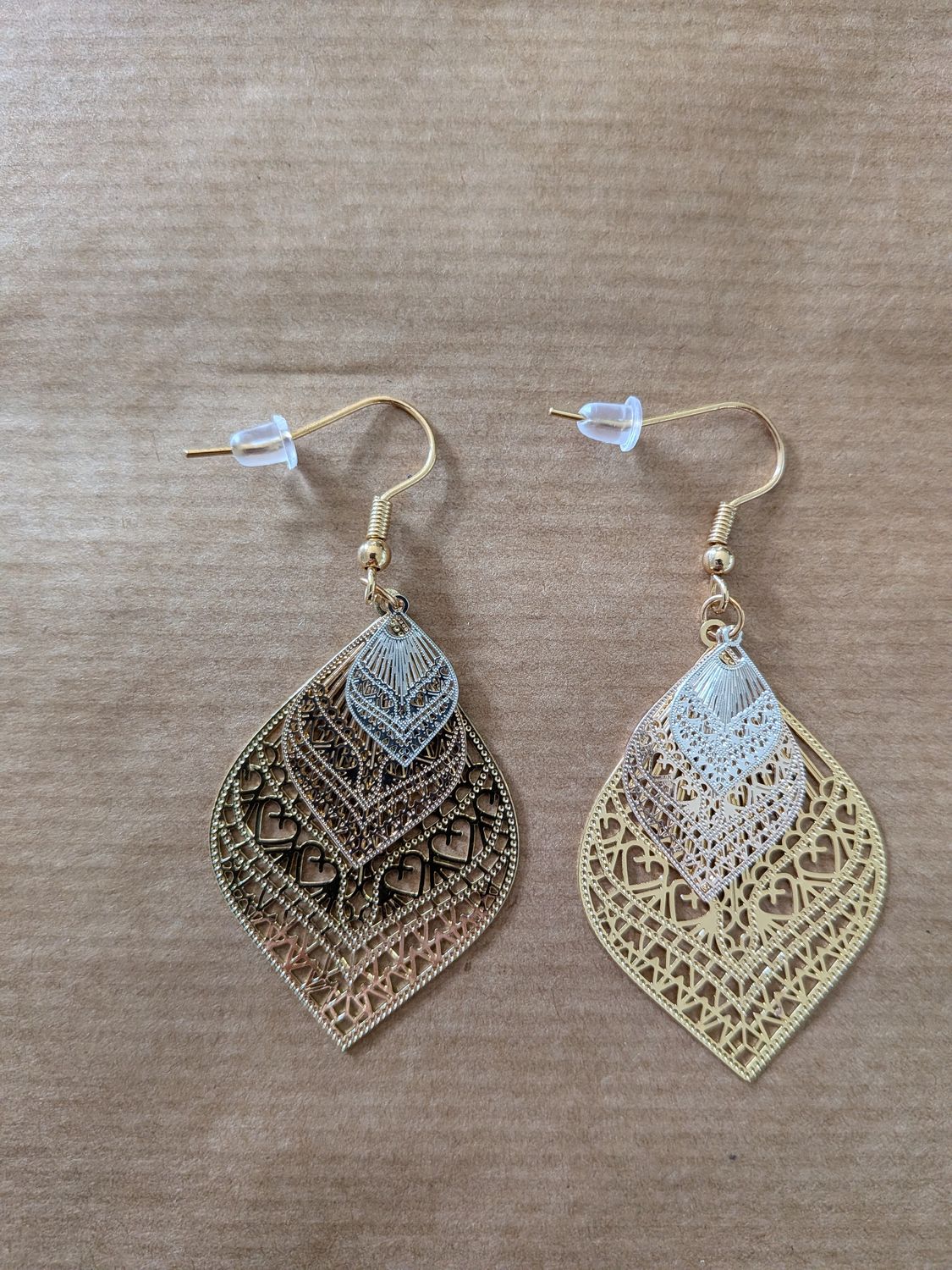 Boucles d'oreille Boucles d'oreille "filigrane bohème" dorée