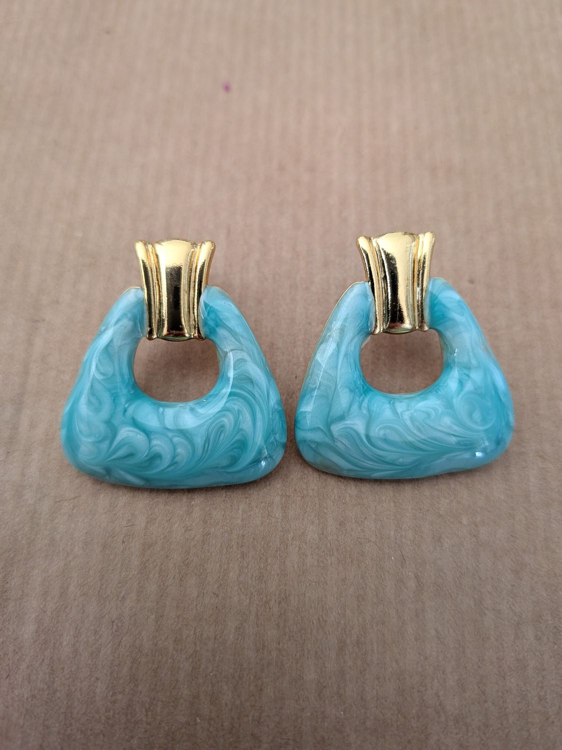 Boucles d'oreille "lagon turquoise"