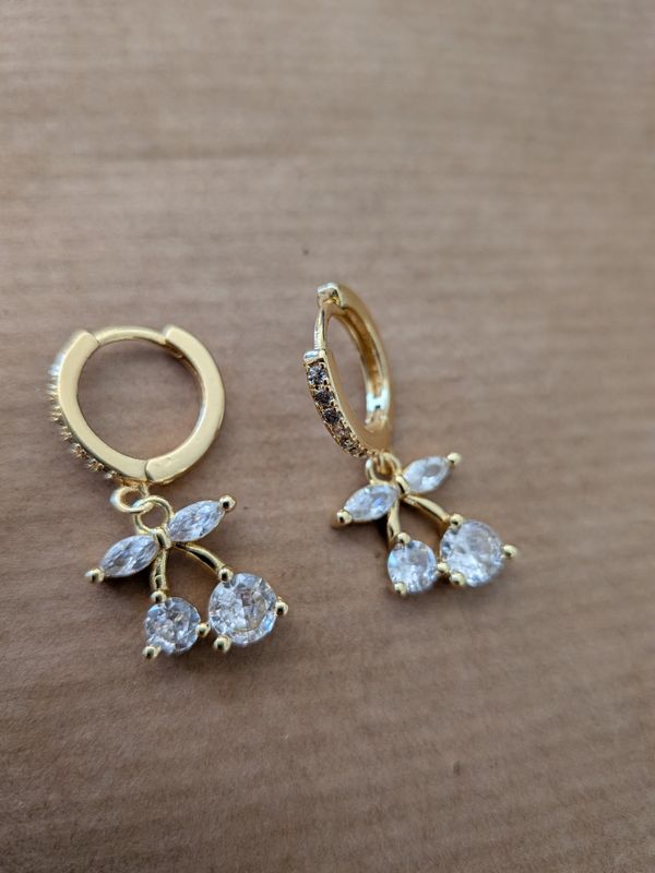 Boucles d'oreille "cerises étincelantes"