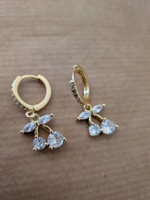Boucles d'oreille "cerises étincelantes"