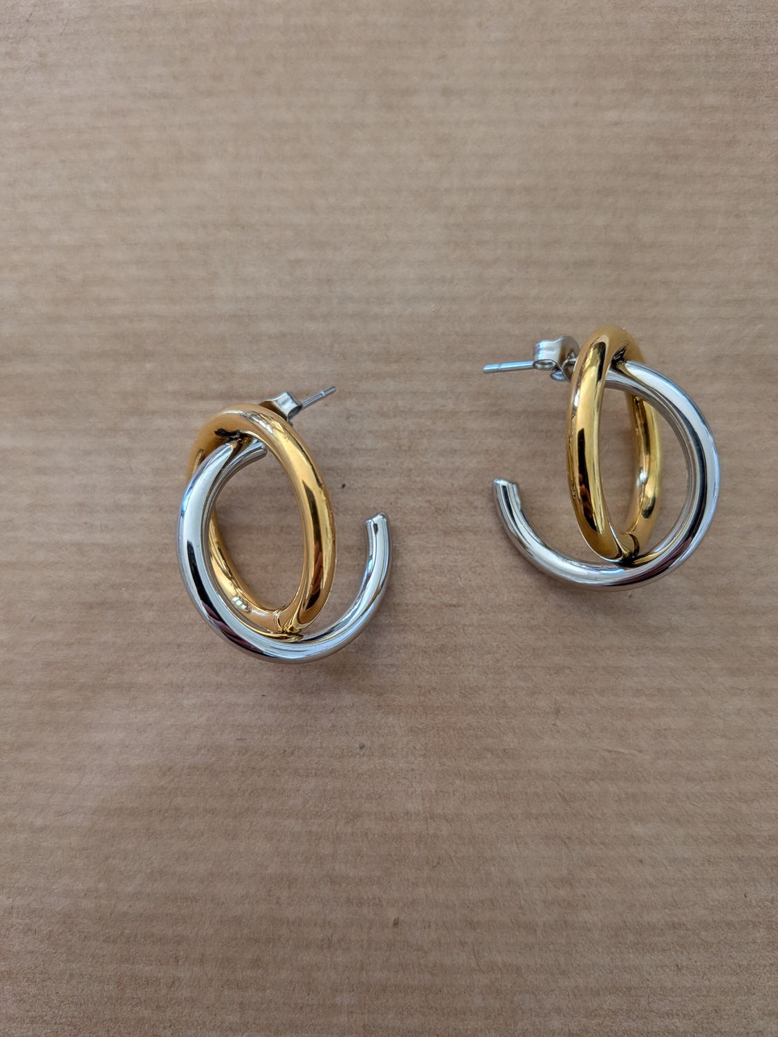 Boucles d'oreille Boucles d'oreille "entrelacs bicolore"