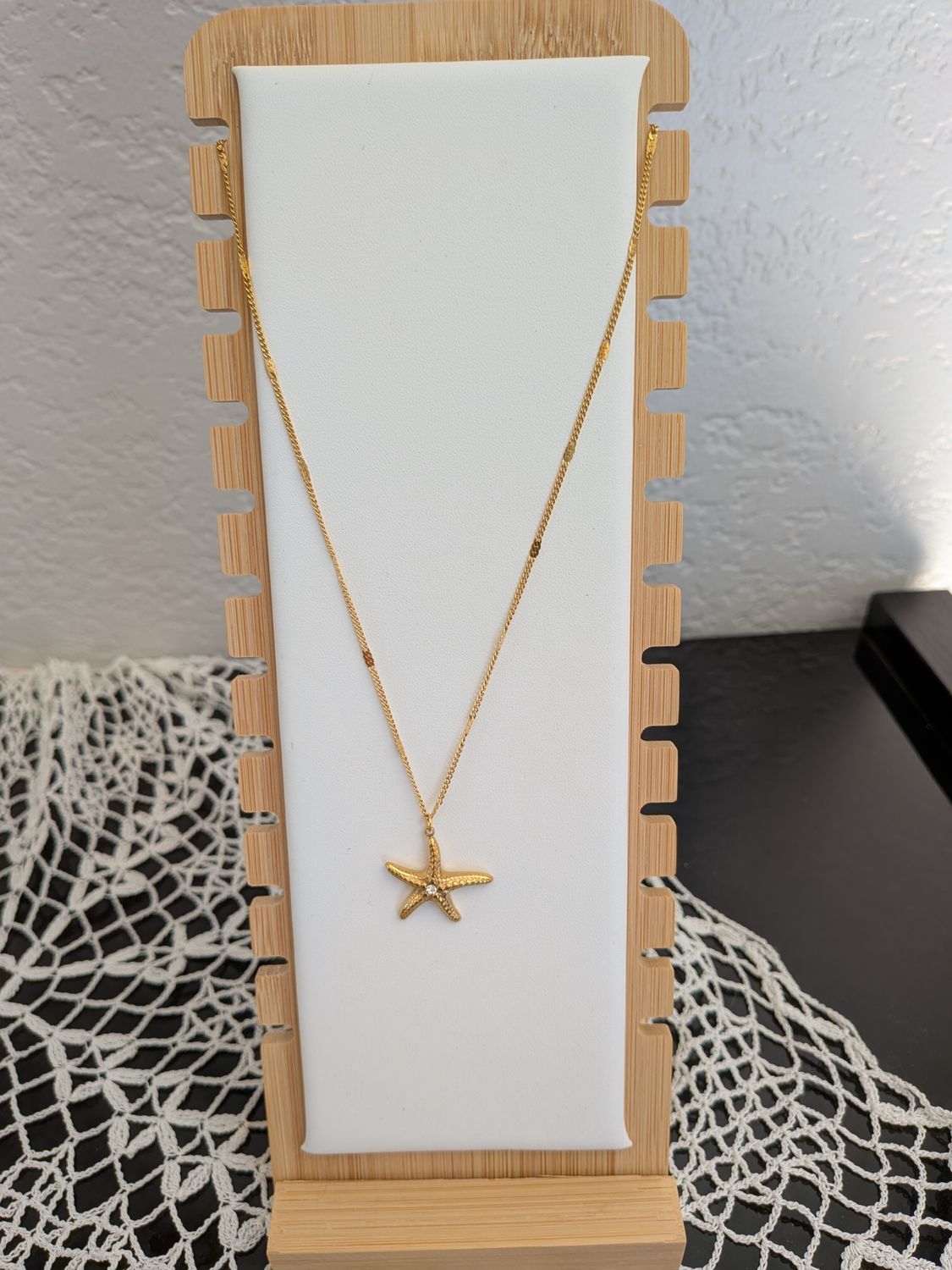 Collier Pendentif "Étoile de Mer" Scintillante