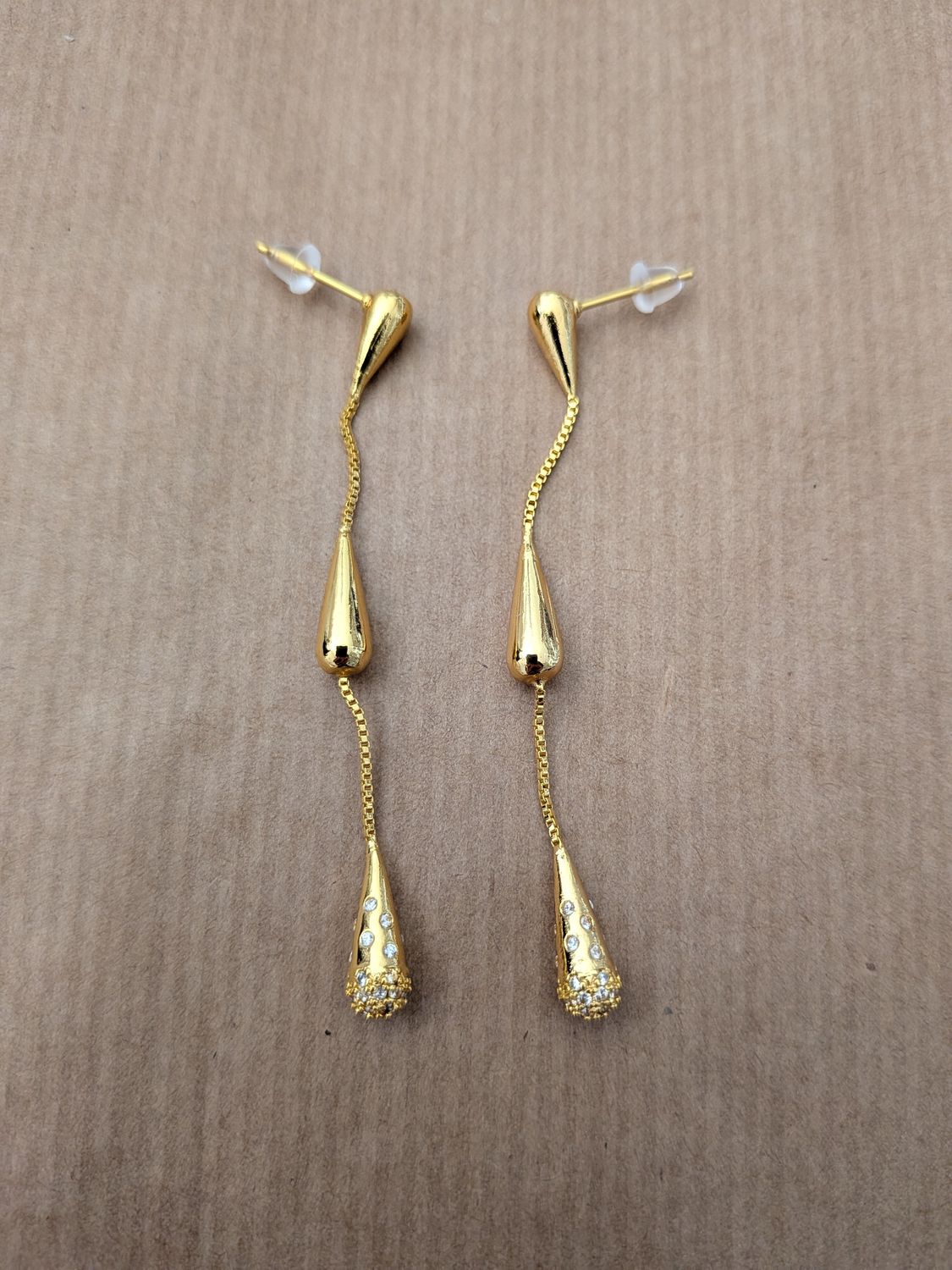 Boucles d'oreille Boucles d'oreille "cascade dorée"