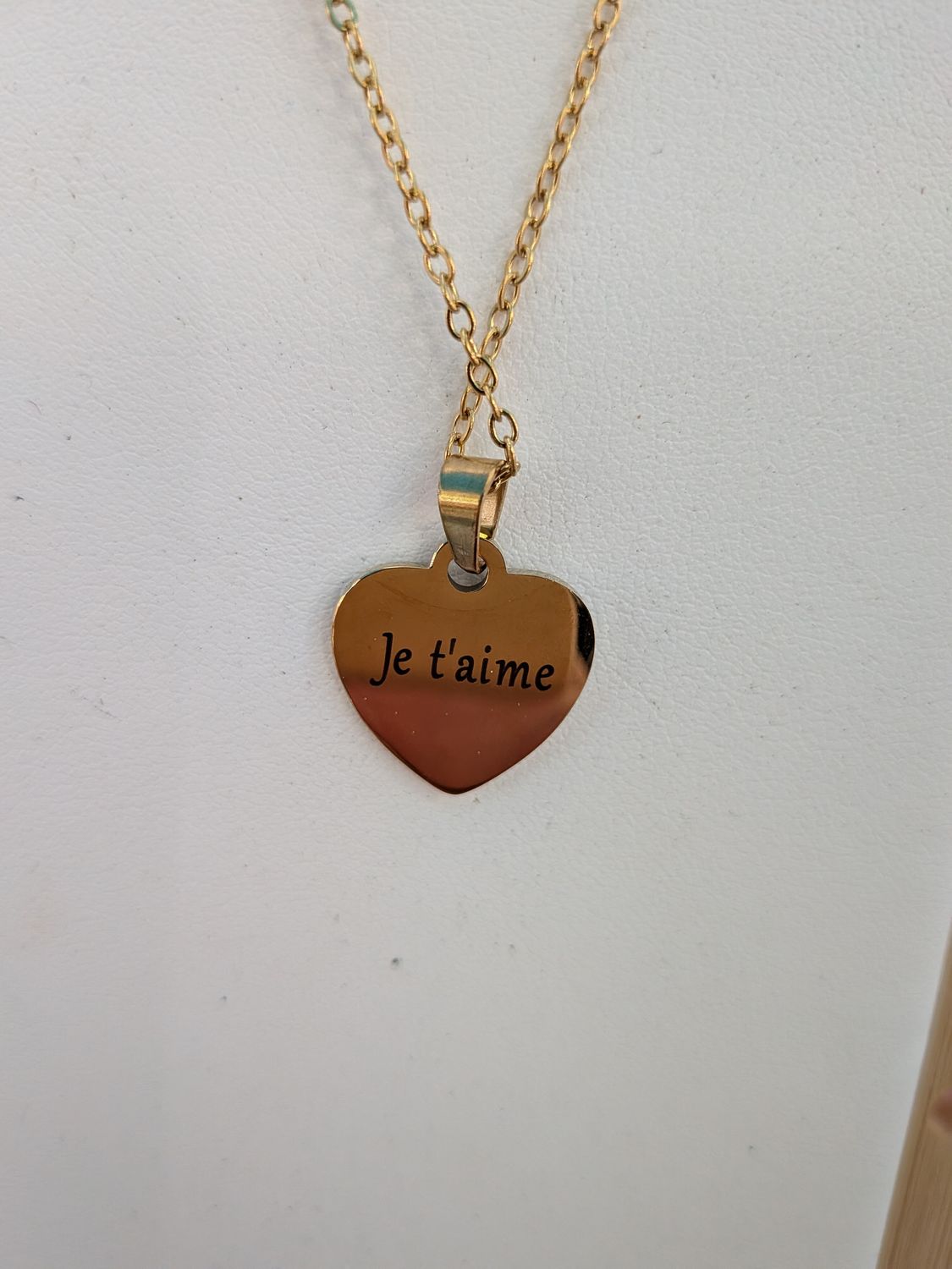 Collier Cœur Réversible « Maman Je t'aime »