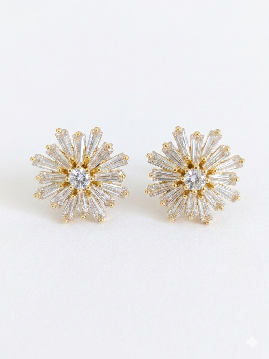 Boucle d'Oreille Puces Solaires – Éclat Floral Boucle d'Oreille Puces Solaires – Éclat Floral