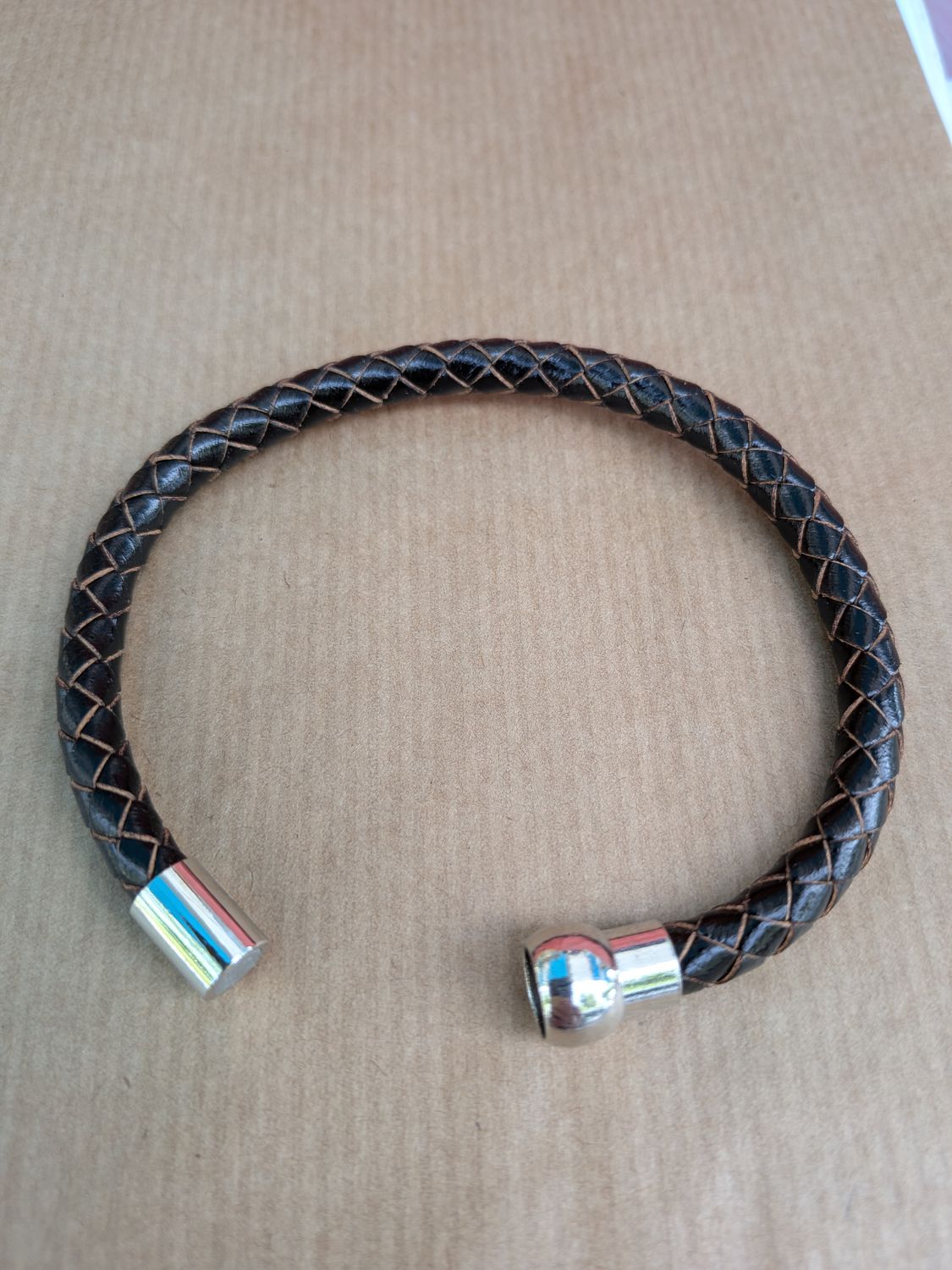 Bracelet homme Tressé marron Bracelet homme Tressé marron