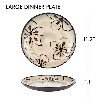 Floral Ceramic Plates and Bowls