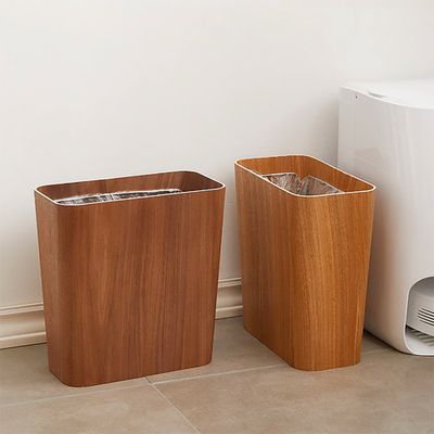 Modern Wood Trash Can for Bedroom, Bathroom, Office | Waste Paper Basket