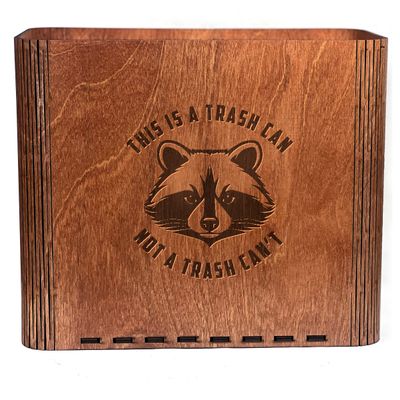 Slim Trash Can with Engraved &quot;It&#39;s a Trash Can, Not a Trash Can&#39;t&quot;