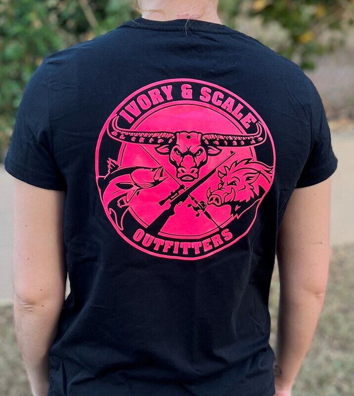 T-Shirt - &quot;Black with Pink Print&quot;