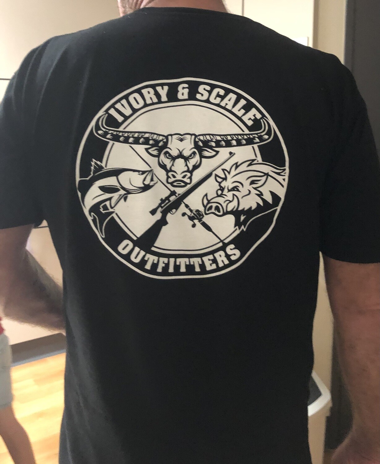 T-Shirt - &quot;Black with white print&quot;