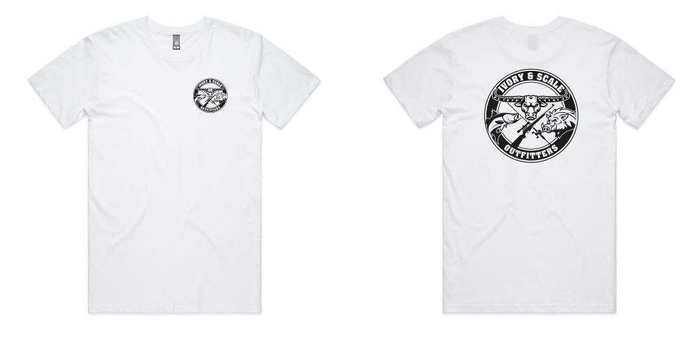T-Shirt - &#39;White with black print&quot;