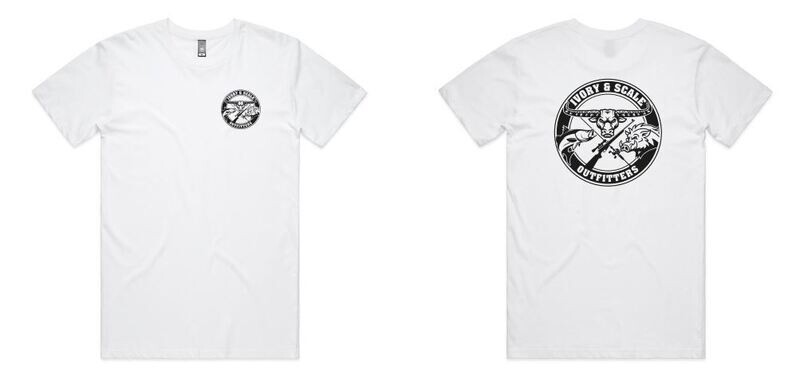 T-Shirt - &#39;White with black print&quot;