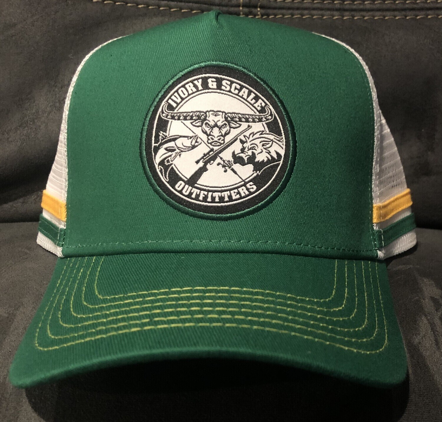 Trucker cap *Discounted* stock, Colours: Green/Yellow/White
