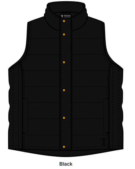PRE-ORDER Men&#39;s Pilbara Vest, Colour: Black
