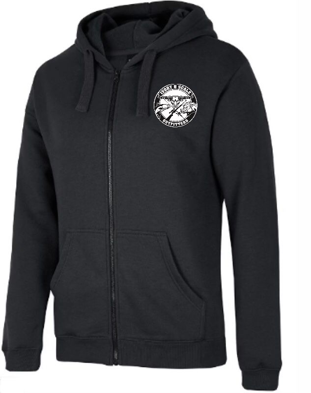 PRE-ORDER Adult Zip-up Jumper, Colour: Black marle