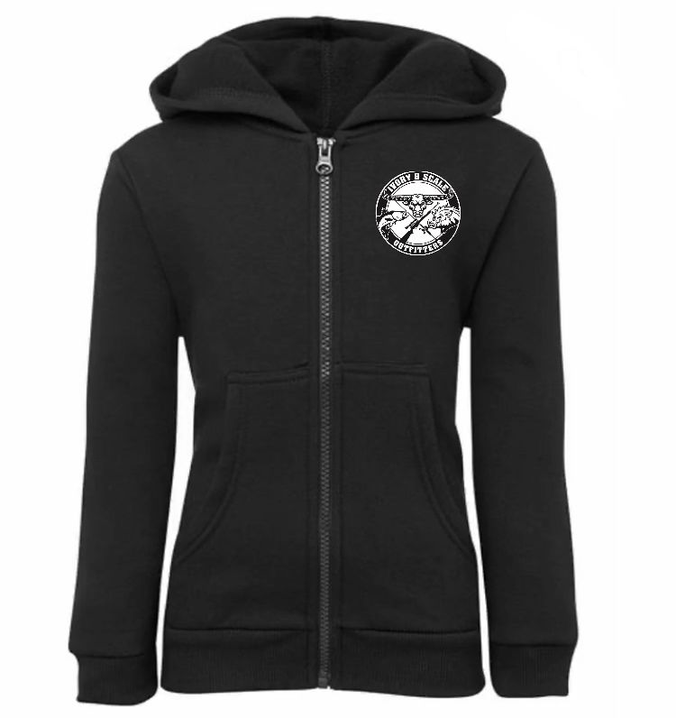 PRE-ORDER Kids Zip-up Jumper, Colour: Black