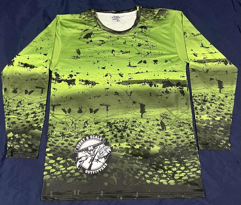 Long Sleeve Fishing Tee - Green