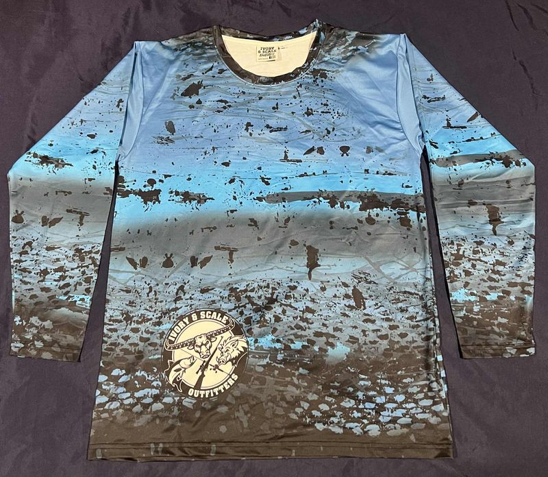 Long Sleeve Fishing Tee - Blue