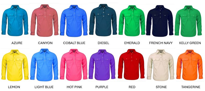 PRE-ORDER Kids Pilbara Closed Front L/S shirt