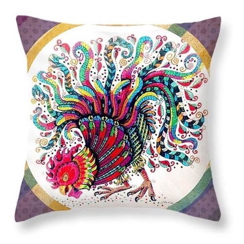 Cushion measuring 16x16 inches complete with zip and hollow fibre insert. Free Postage within uk 😀