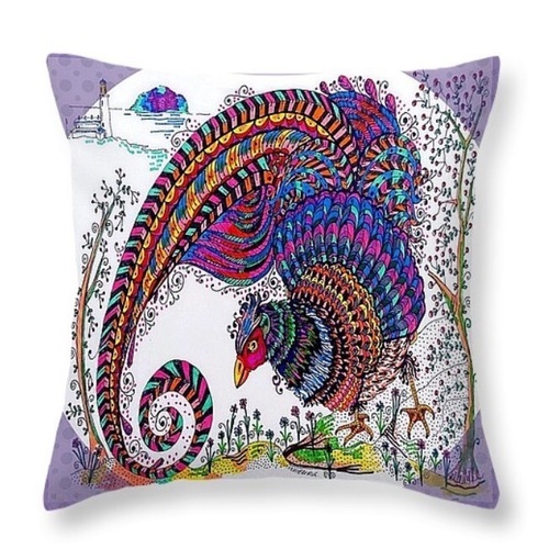 Cushion measuring 16x16 inches complete with zip and hollow fibre insert . Free Postage within uk 😀