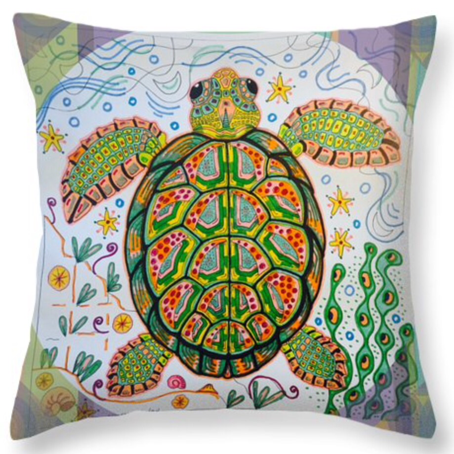 Cushion measuring 16x16 inches complete with zip and hollow fibre insert. Free Postage within uk 😀