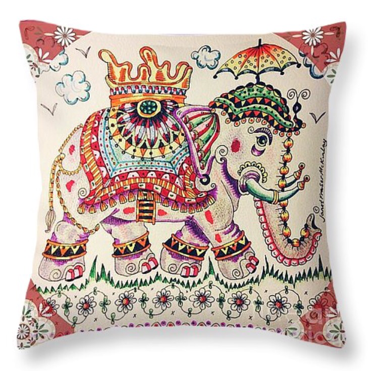 Cushion measuring 16x16 inches complete with zip and hollow fibre insert. Free Postage within uk 😀