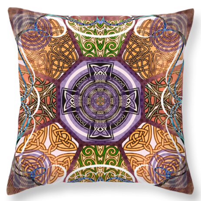 Cushion measuring 16x16 inches complete with zip and hollow fibre insert. Free Postage within uk 😀